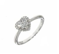 Anillo Mirco Visconti Mujer Anelli Cuori in Oro blanco Diamante 0.27 Ct ABA1064/20-14 - ABA1064/20-14